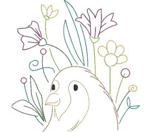 Stickdatei - Frühlingsfreunde Drache